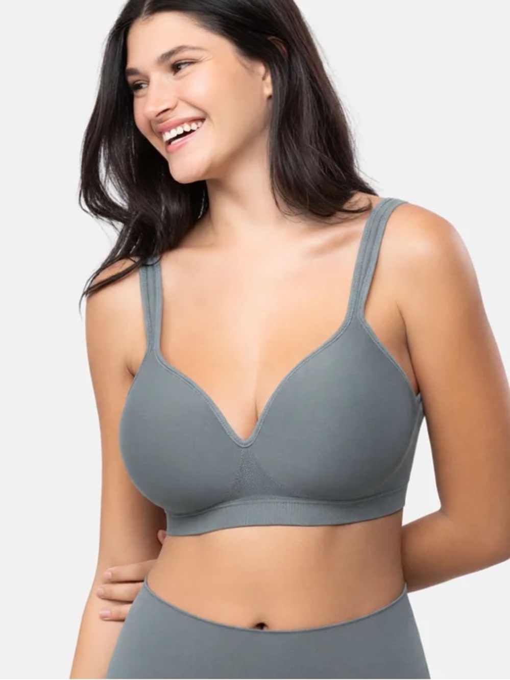 NWT Underoutfit THE PERFECT NECKLINE BRA Gray Sz M